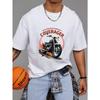 Motorcycle T Shirt White Classic Cruiser Bike Graphic and Text for Biker Enthusiasts Casual Wear