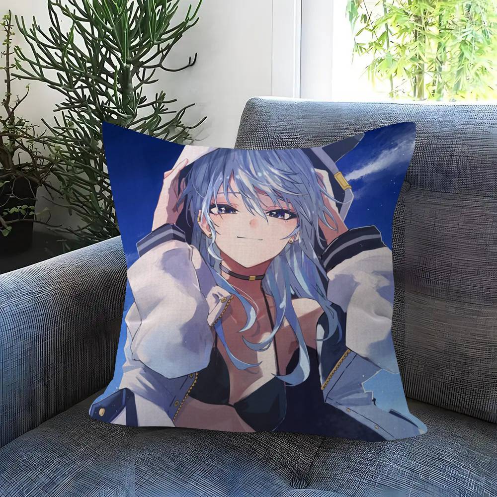 Suichan Hoshimachi Suisei Animation HHololive  Pillow Cover for Bedroom Room and Living Room Sofa Decorative Cushion Cover