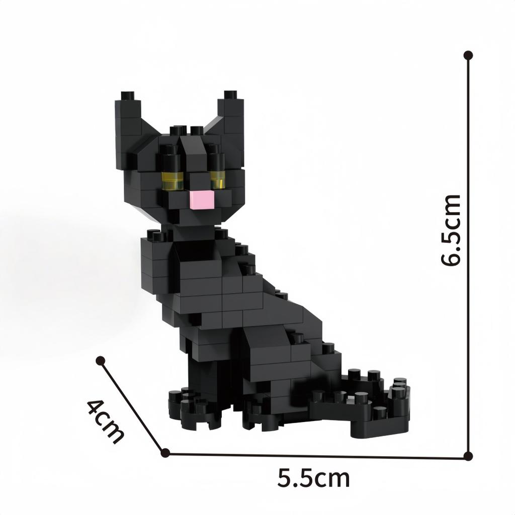 KNEW BUILT Panda Pavone Volpe Pinguino Animale Domestico Gatto Cane Micro Mini Giocattoli da Costruzione-Decorazione Festa Amata dai Bambini,Regalo di Natale,Assemblaggio Puzzle