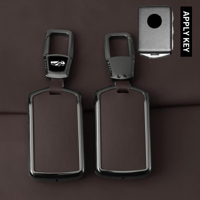 Metal Leather Car Key Case Cover For Volvo S60 S90 Xc40 Xc60 Xc90 V60 V90 C40 Polestar 1 Polestar 2 Protector Protector Keychain