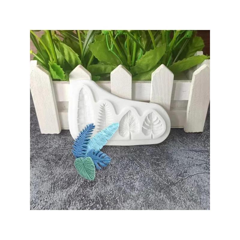 1 Pcs New Leaves Cake Mould Silicone Mold Chocolate Candy Baking Fondant Cake Decorating Tools Fan Shaped Resin Kitchen Tools