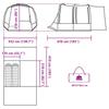 Car Tent for 2 Persons Gray and Orange Waterproof