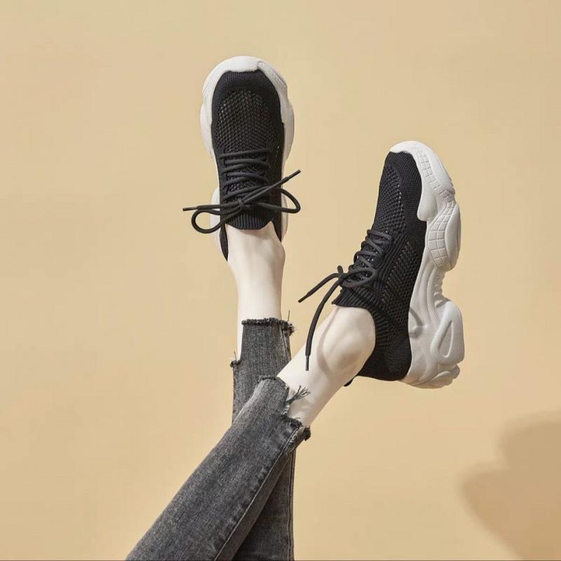 Mesh Breathable Women's Summer New Versatile Ins Thick Bottom Spring and Autumn Sneakers Tide