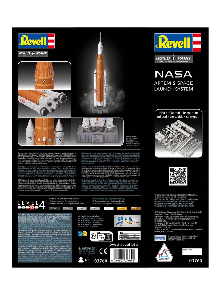 Revell NASA Space Launch System Plastic Model Kit 03760 1/144 (SLS) (Rocket)