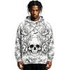 Men's Halloween Print Pullover Hoodie Long Sleeve Sweatshirt