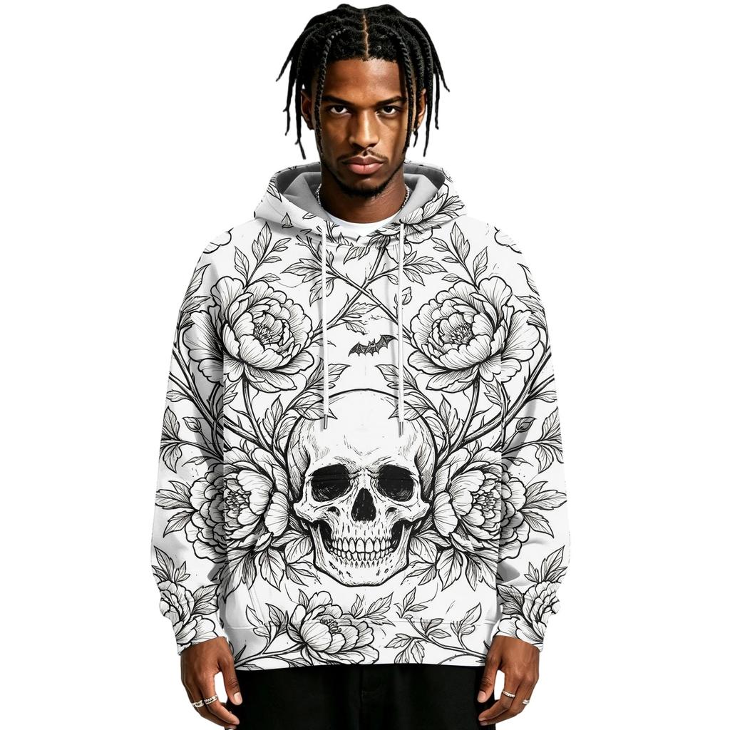 Men's Halloween Print Pullover Hoodie Long Sleeve Sweatshirt