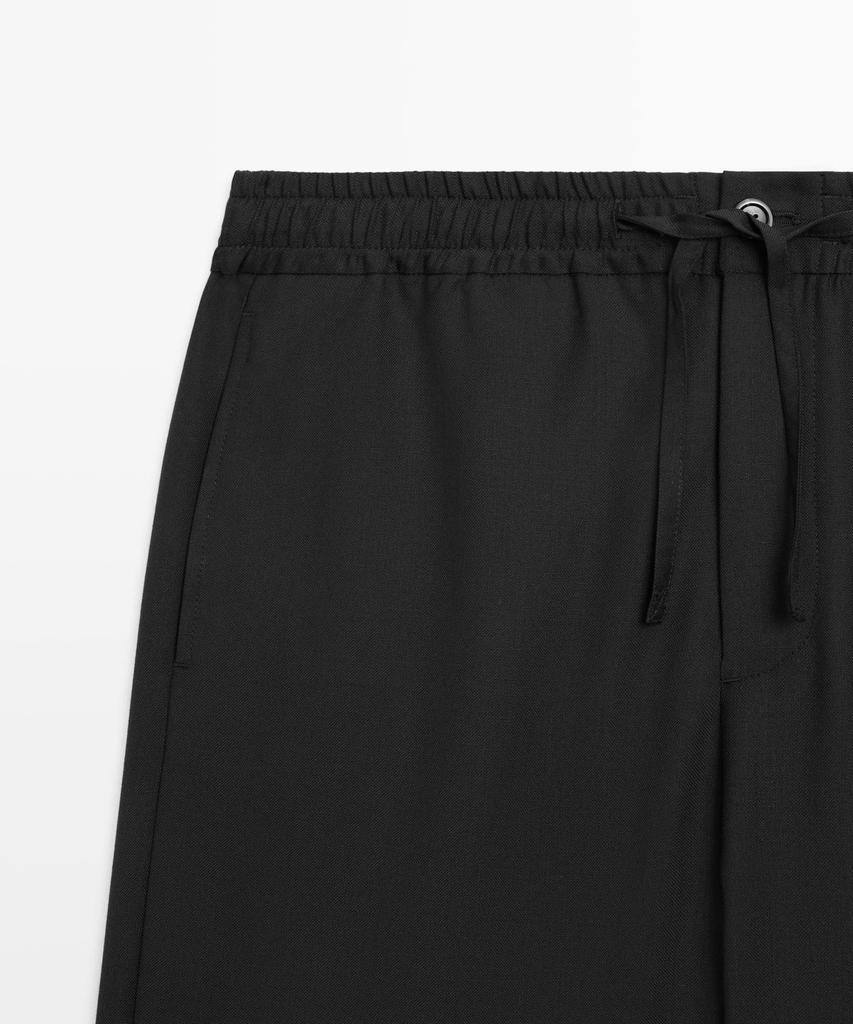 Masimodutti Relaxed Fit Wool Pants