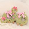 New Christmas Wreath Doll Sweet Bow-Knot Design Crescent-Shaped Ring Decoration Plush Toy PP Cotton