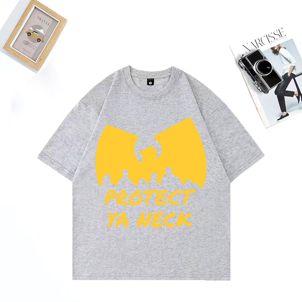 2025 Summer Hip Hop Années 90 Wu Clan 100 Pure Cotton Printed Tshirt Men Womens NEW Streetwear Clothes Tops Casual Oversized