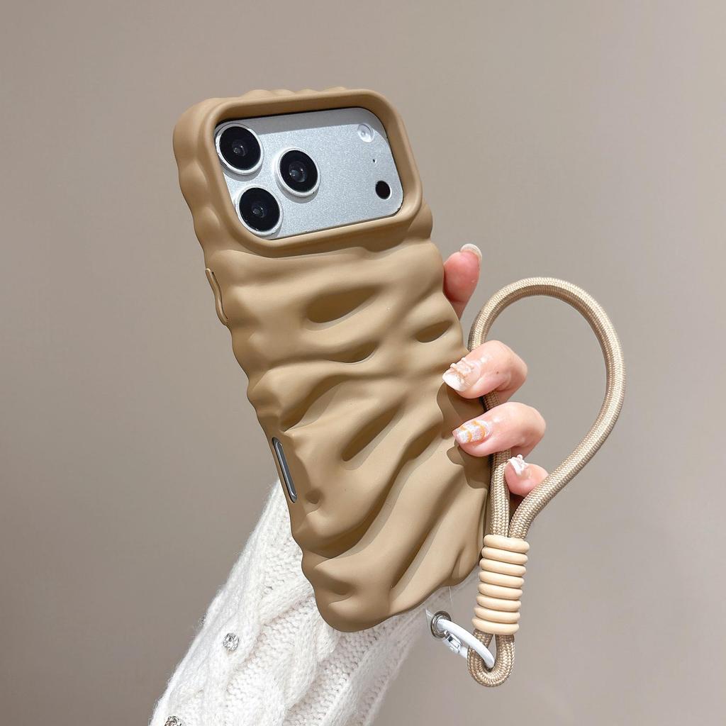Textured Lanyard Phone Case for iPhone 16 Pro Max, Compatible with New Apple 14/13 Models
