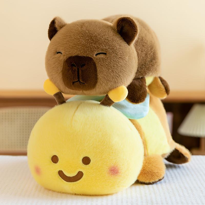 Adorable Capybara Turns Into Bee Stuffed Toy Doll Pillow Perfect For Children Gifts