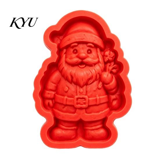 Creative DIY Home Decor Christmas Stepping Stone Mold, Silicone Tree Santa Wreath Gingerbread Man Design, Durable Casting Tray Non Stick Reusable Mold