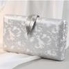 Evening Clutches Bag WHTUOHENG Gold Leaves Lady Shoulder Handbag Women Formal Clutch Long Chain Purses Female Girls Minaudiere