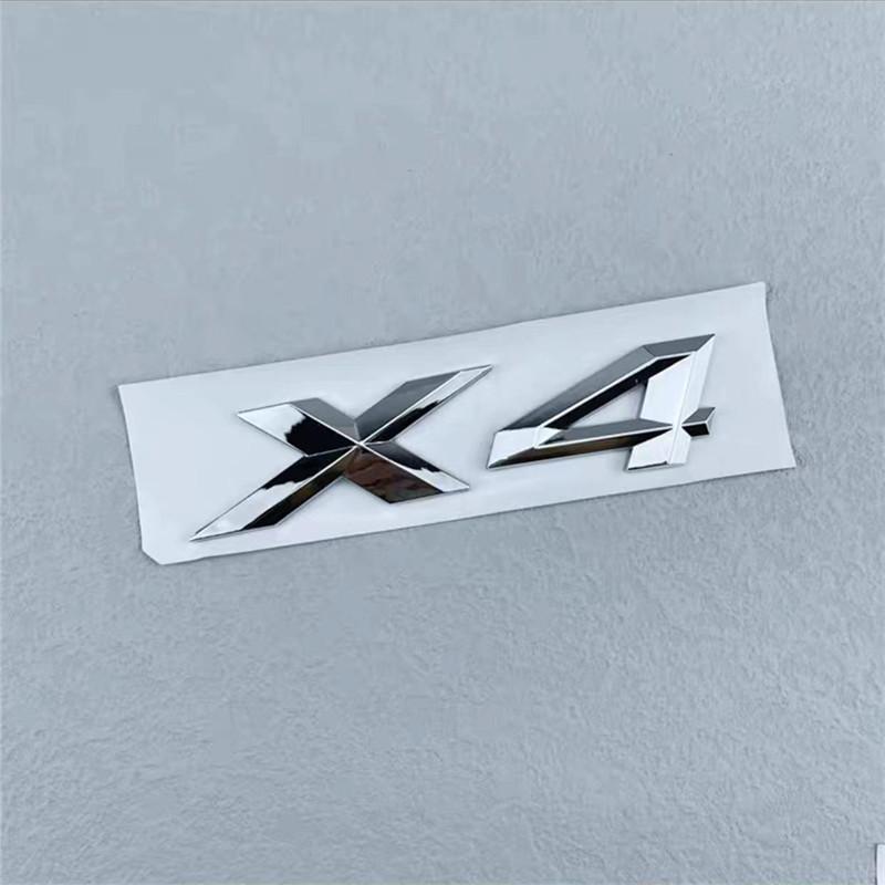 3D ABS Black Chrome Car Letters Rear Trunk Emblem Badge X1 X2 X3 X4 X5 X6 X7 Logo For BMW E70 E53 F15 G05 Decals Sticker Styling