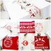 Christmas Linen Tablecloth Christmas Flag Home Party Decorative Elk Tapestry Red Table Runners Cover