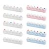 1 set mini-stämplar för planerare 6 designer Självfärgande stämplar Söta plaststämplar för dagbokföring Scrapbooking Planerare DIY-hantverk