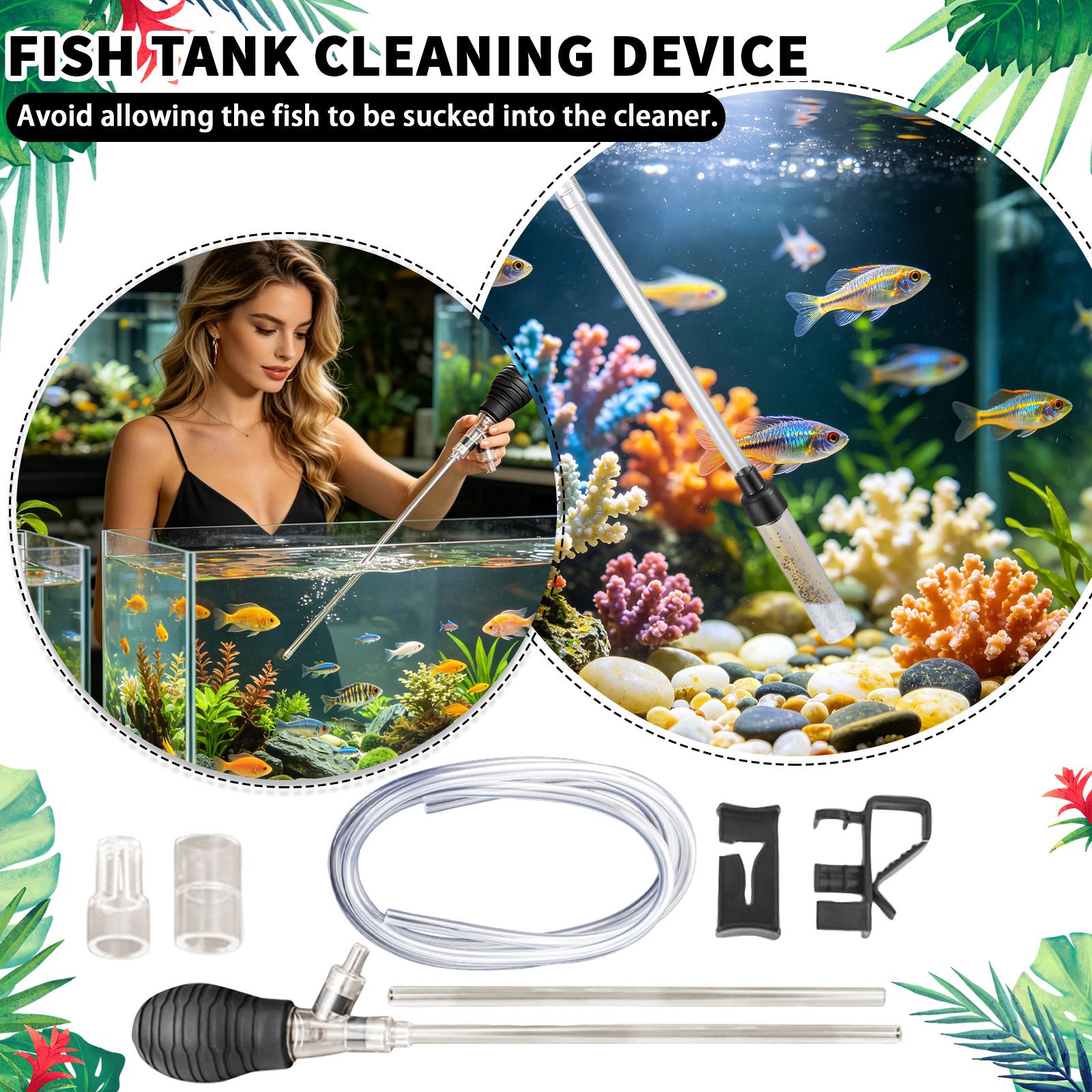 Manual Siphon Pump Kit with Flexible Hose and Durable Tube for Liquid Transfer and Aquarium Maintenance Accessories One Size