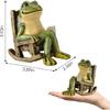 Miniature Frog Garden Statue Gifts Fall Halloween Decorations Fairy Garden Accessories Outdoor Lights Solar Garden Frog Decor Art Housewarming Gift