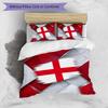 Set Biancheria da Letto Stampata Calcio Inghilterra 3 Pezzi Copriletto Traspirante Accogliente come Regalo per la Casa Nuova o per le Feste