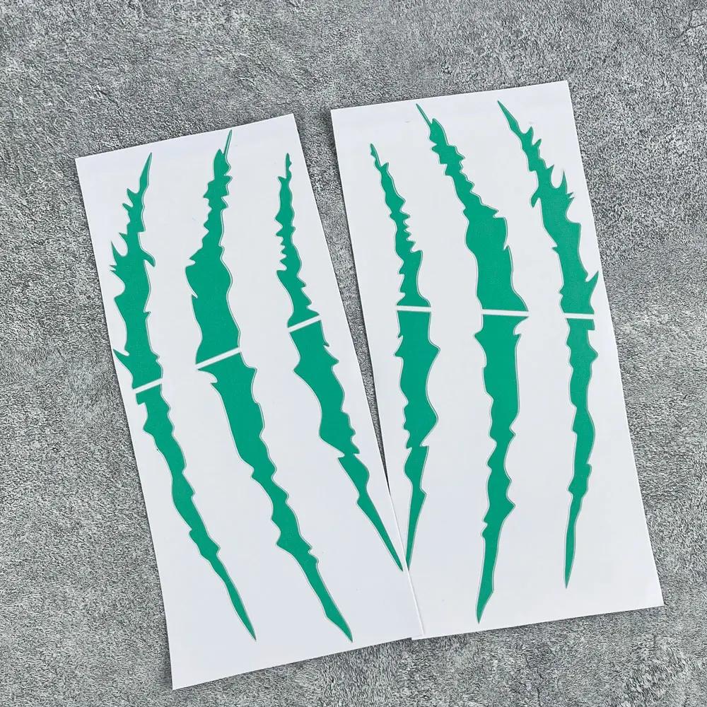 2pcs Monster Claw Scratch DIY Funny Motorcycle Headlight Stickers Motorbike Helmet Decals for Shark LS2 Arai Shoei AGV HJC Bell