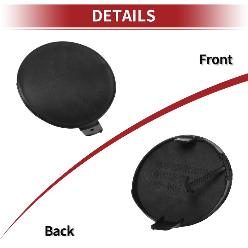 UXCELL Right Front Car Tow Hook Cover Cap for Toyota Highlander 2008-2010 No.521270E030