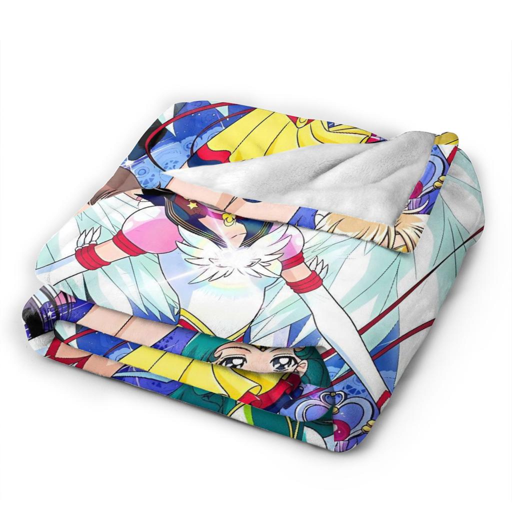 Sailor Moon Plush Blankets Kids Adult  Flannel Throw Blanket For Couch Chair Soft Custom DIY Quality Bedspread Gift Idea