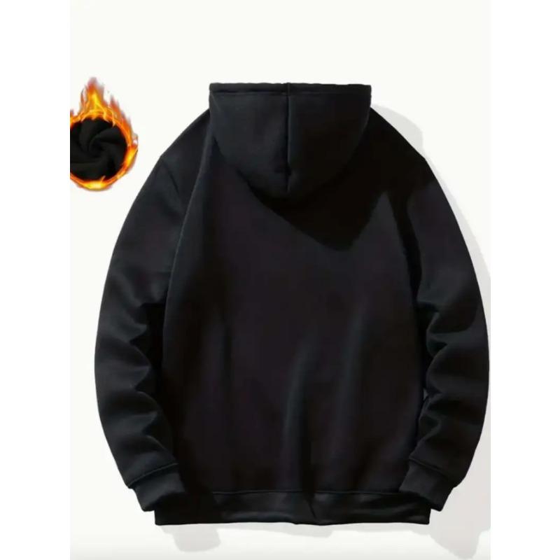 Men's Skull Rose Print Pattern Hoodie Loose Casual Hoodie with Drawstring Design Street Style Hoodie Comfortable and Durable