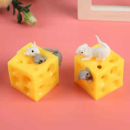 Cheese Block, Toys Sensory Squeeze Fidget Squeeze Cube Stress Ball Squeeze Toys