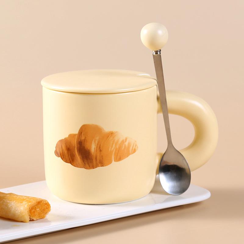 Keramik Brot Niedliche Milchtasse Milchtasse Wohnheim Trinkwasserbecher Tasse Hohes Aussehen