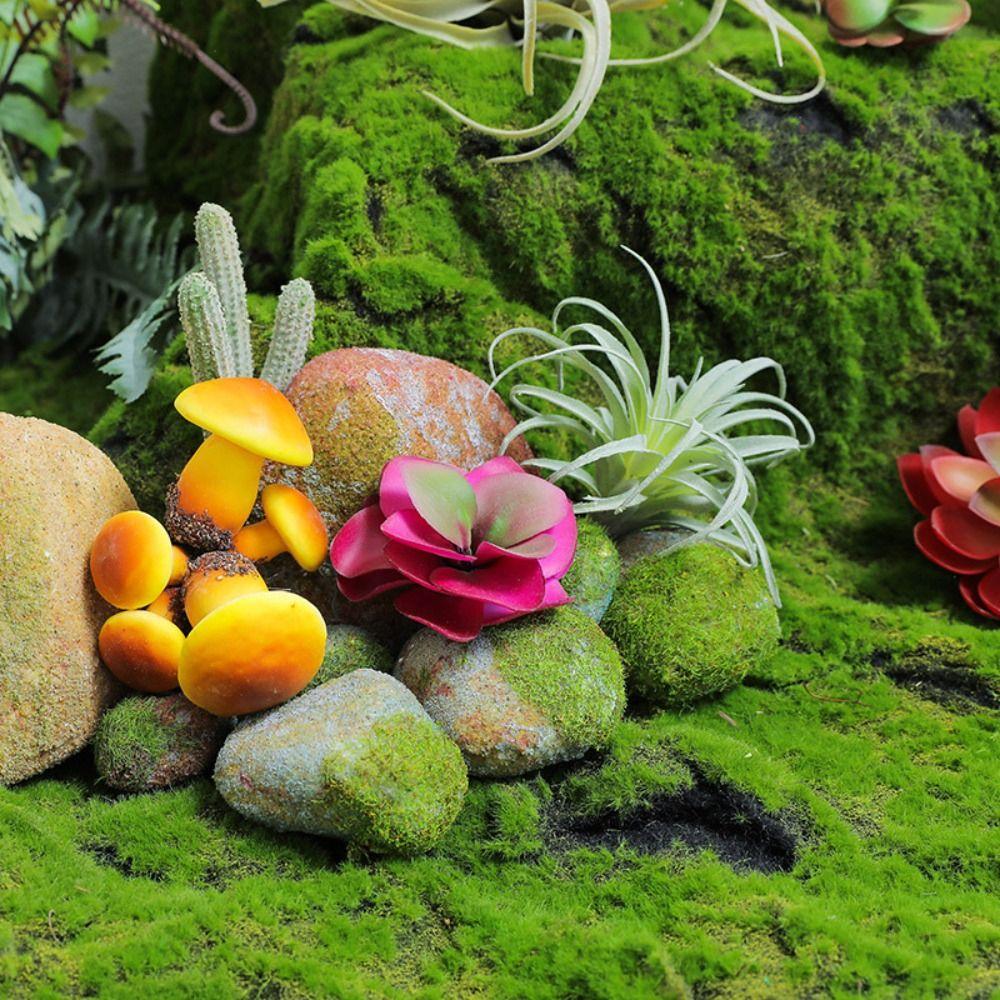 Floral Arrangements Stone Landscap Pet Toy Artificial Grass Fake Rock Artificial Plants Moss