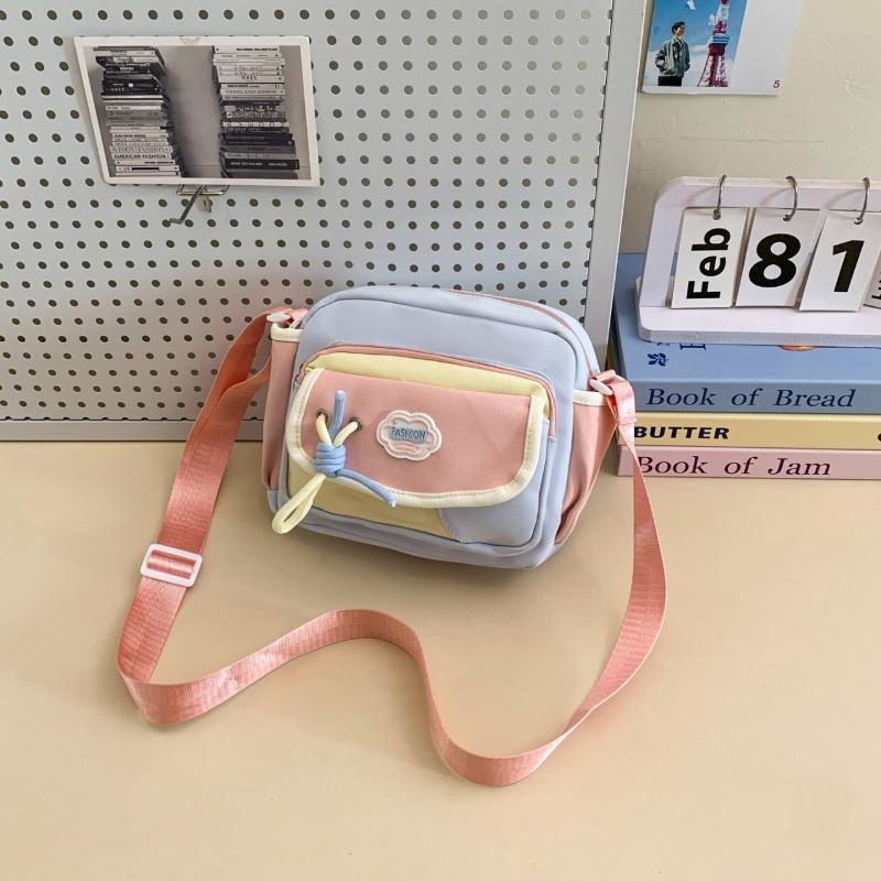 New Messenger Bag Women's Bag Simple Bow Small Square Bag Casual Going Out Mobile Phone Bag Water Cup Bag Tide