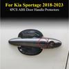 For Kia Sportage 2018-: 4PCS ABS Door Handle Protectors - Dual Smart Keyhole, Peel & Stick wear-resistant