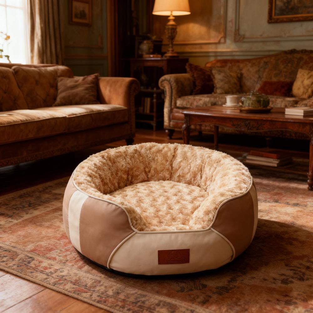 2026 New Thickened and Insulated Cat Bed Pet Mat - Medium To Small Leather High-End Pet Bed for Cats and Dogs