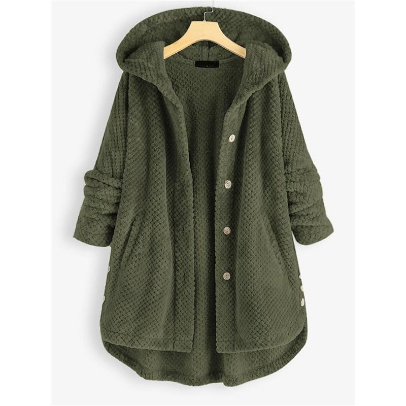 Plus Size Women s Hooded Fleece Sweatshirt Stylish Mid Length Outerwear For Winter Fashionable Plus Size Jacket 5XL