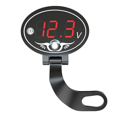 12V Motorcycle Voltmeter Multifunction Waterproof Timer with LED Digital Display Panel