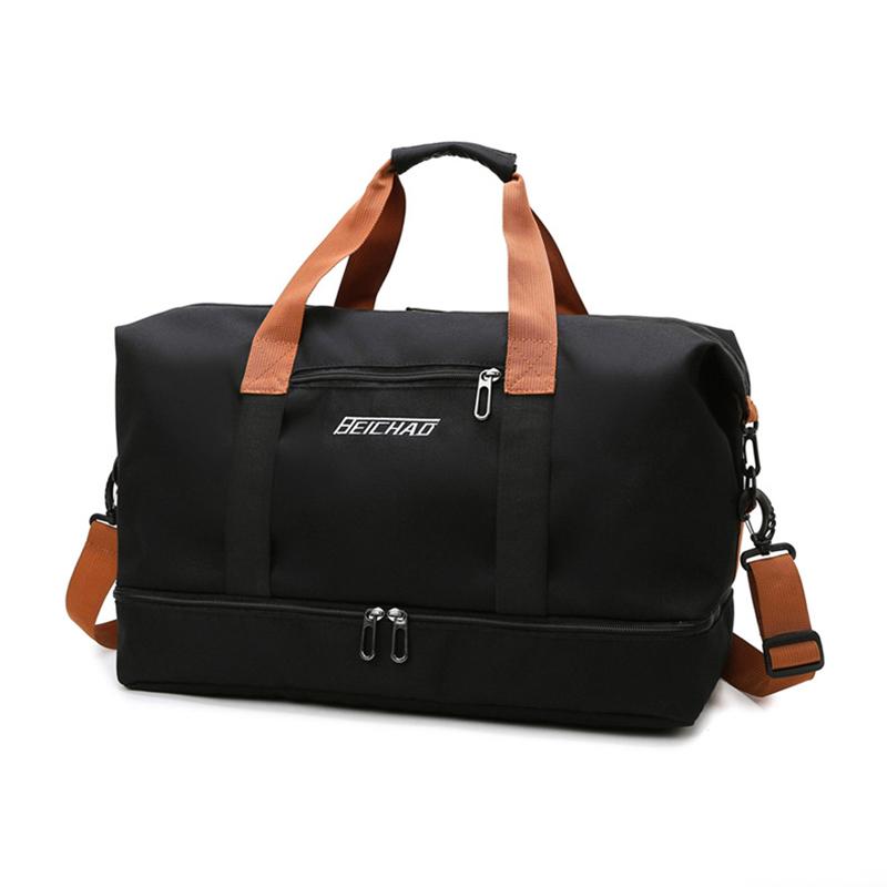 Large Capacity Travel Duffle Bag, Unisex Wet Dry Separation Gym Sports Bag, Outdoor Carry On Weekend Handbag