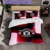 Biancheria da letto a tema Manchester United FC Set 3 Pezzi Copripiumino Biancheria da letto Decorativa per Stanza Adolescenti Decorazione Casa