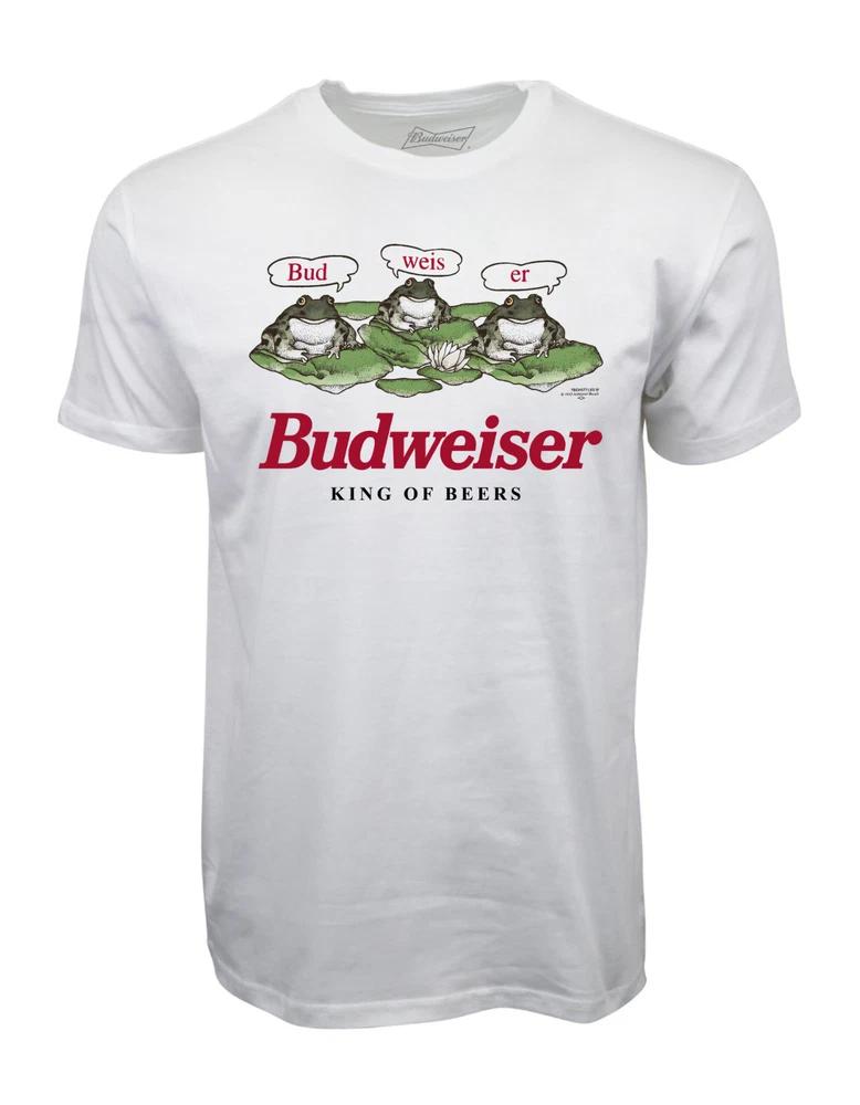 Budweiser Bud Weis Er Frog Unisex Adult Graphic T Shirt S