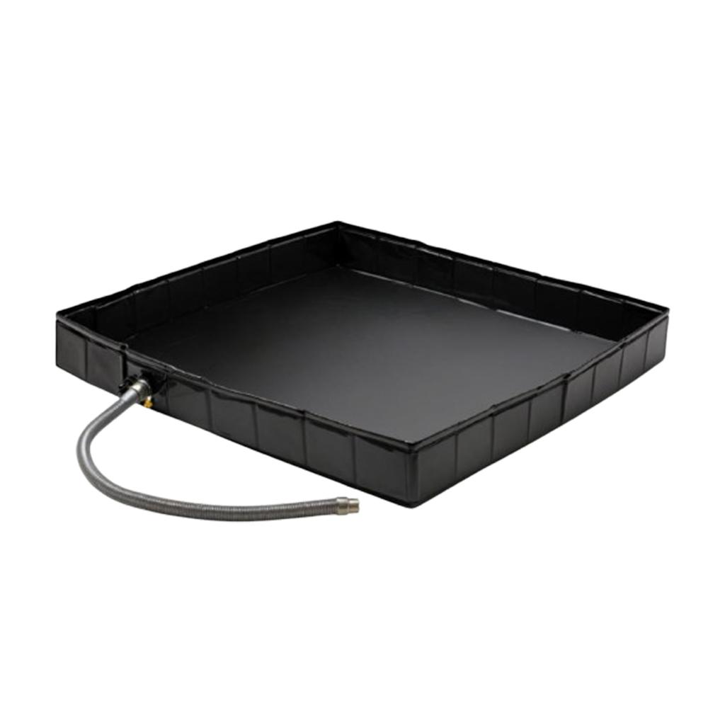 Portable Shower Pan Foldable Rv 41 X 41 X 5.1 Outdoor Shower Base With Detachable Drain Pipe Foldable Camping Shower Base чёрный