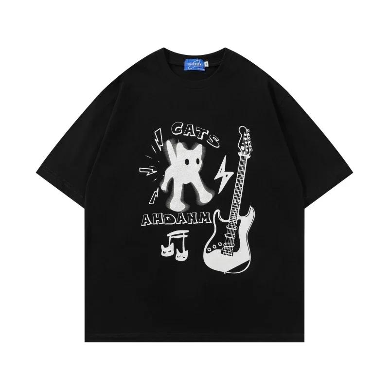 Streetwear Fashion Clothes Graphic Printed T Shirt Funny Kitten Puppy Cartoon Women Tshirt Top Harajuku Aesthetic Clothes