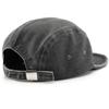 Unisex gewaschene Baumwolle 5-Panel-Kappe Vintage flacher Schirm Streetwear Camp Cap