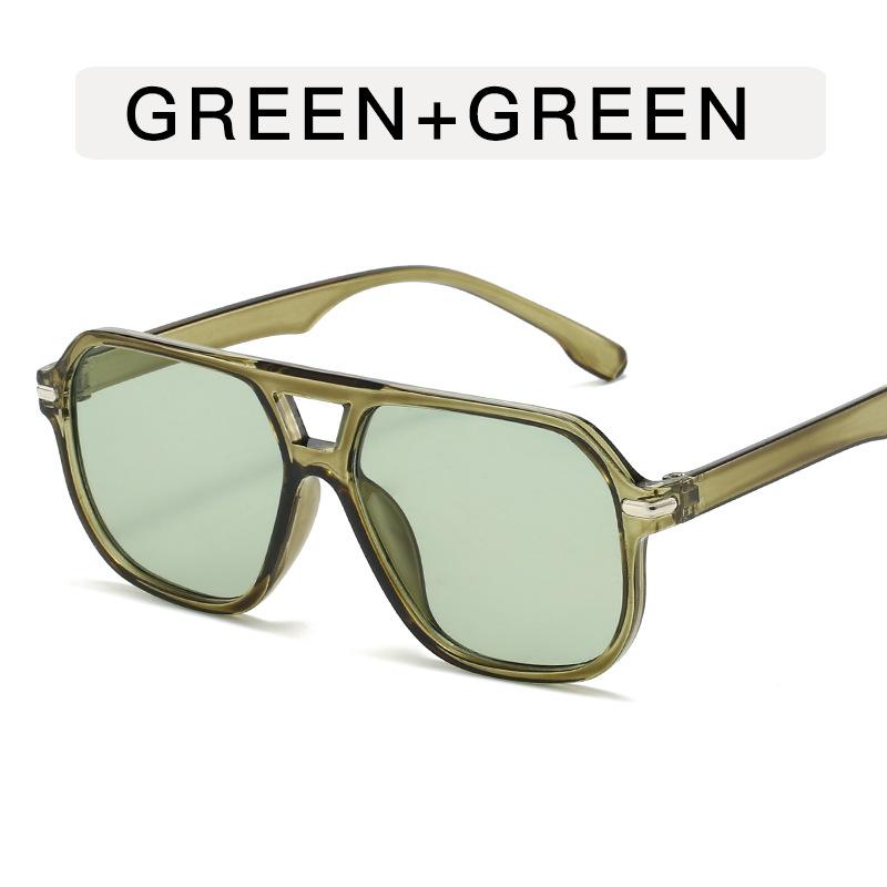 Women Outdoor Ocean Slice Double Beam Sunglasses New Retro Jelly Color Women Square Sun Glasses Uv400 Goggles Eyewear