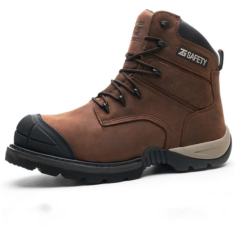 Cowhide Work Boots Genuine Leather Safety Shoes Men 6kv Insulating Shoes Composite Toe Protection Shoes Wear Resistant Men Boots