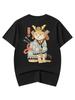 Niepce Kimono Cat Graphic Tee Japanese Streetwear Short Sleeves T-Shirt