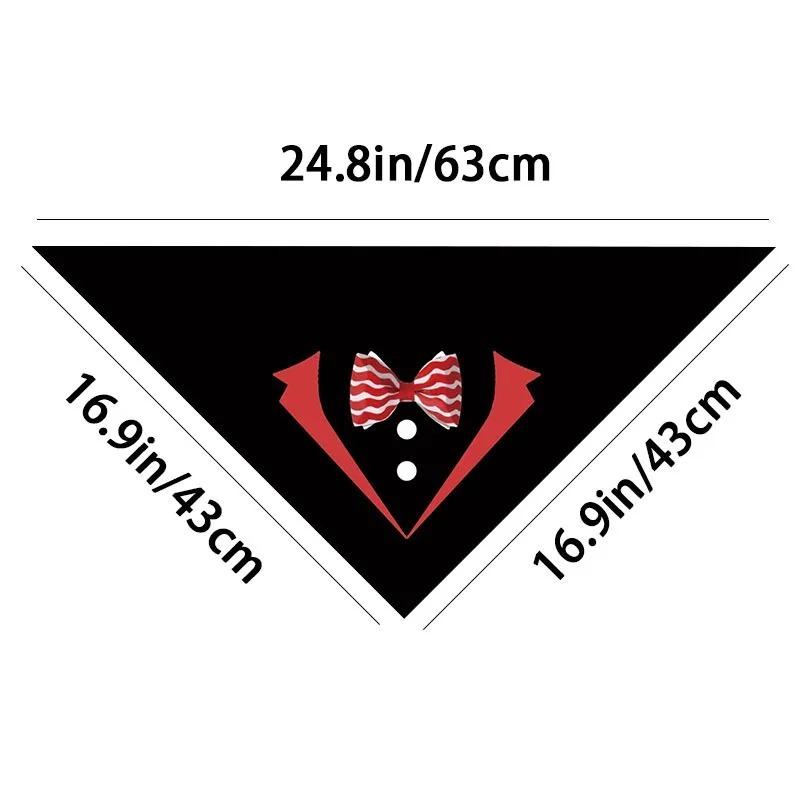 Gentleman Dog Bandana Handsome Bow Tie Pet Accessories for Small Medium Large Dogs Adjustable Tuxedo Collar Dog Necktie