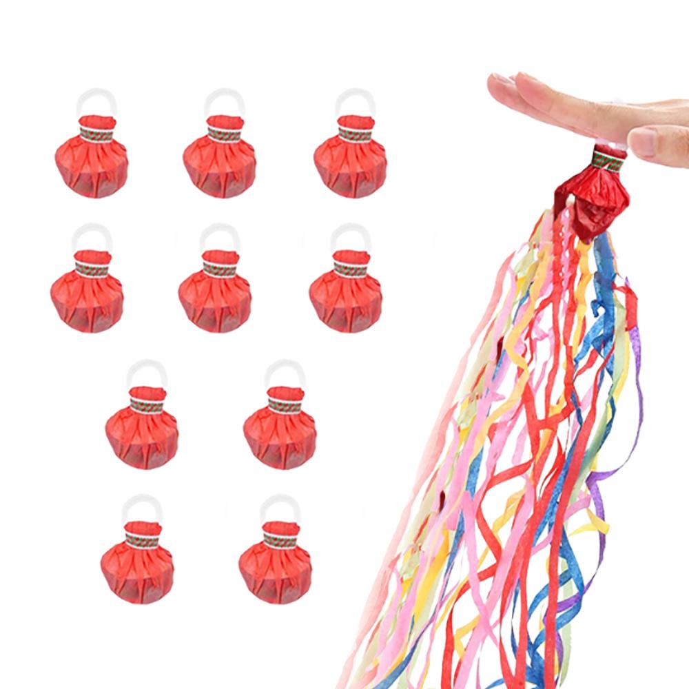 10pcs Hand-thrown Colored Ribbons, Spider Silk,Birthday Party ,Stage Magic, Wedding Atmosphere Props, Christmas Decoration Props