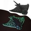 1Pcs Aquatic Animal Bionic Desktop Relief Decoration 3D Printed Luminous Manta Ray Stingray Toy Flexible Sea Creature Gift
