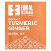 Equal Exchange Turmeric Ginger Herbal Tea, Caffeine-Free, 20 Tea Bags, 36g (1.27oz)