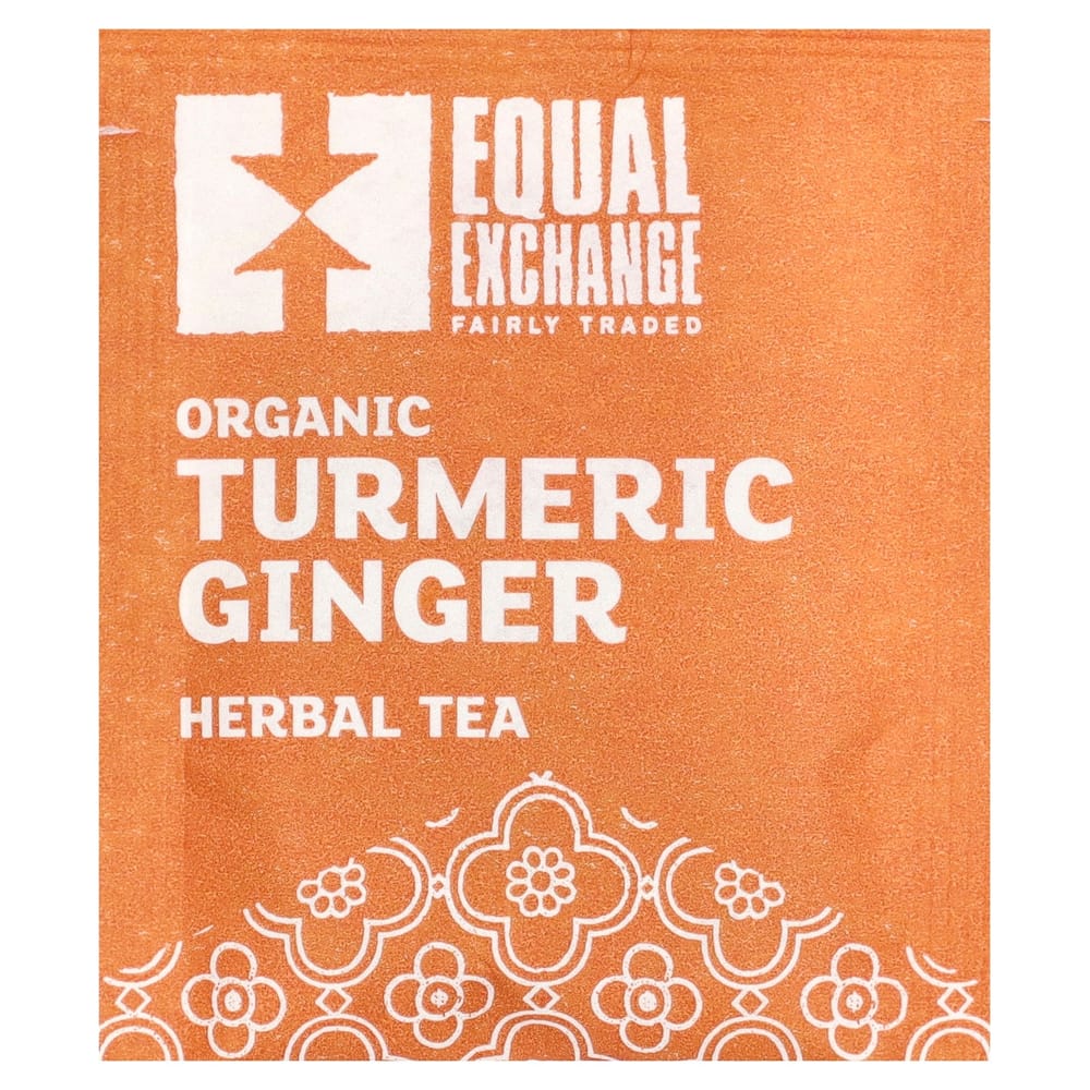 Equal Exchange Turmeric Ginger Herbal Tea, Caffeine-Free, 20 Tea Bags, 36g (1.27oz)