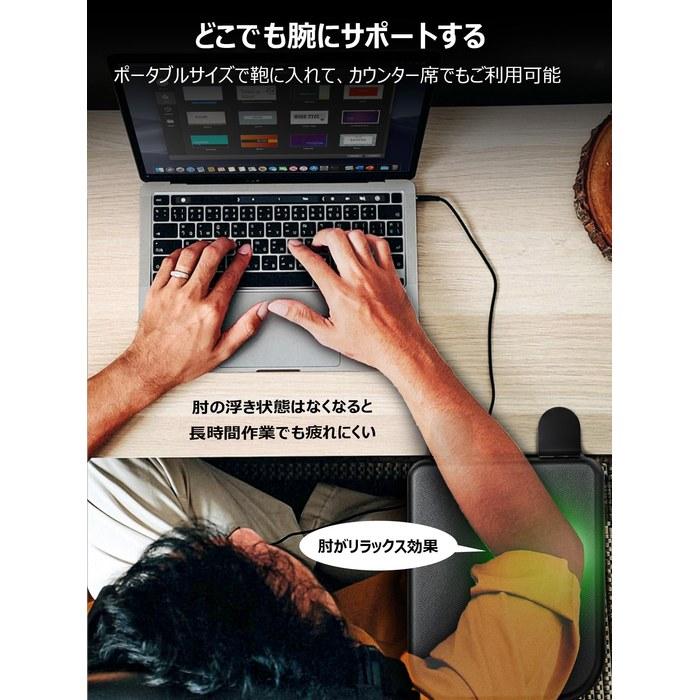 [NODOCA] Desktop Armrest Cushion, Desk Extender, Mouse Wrist Rest, Palm Rest, Folding Clamp-On Table Extension, Ergonomic Arm Support,
